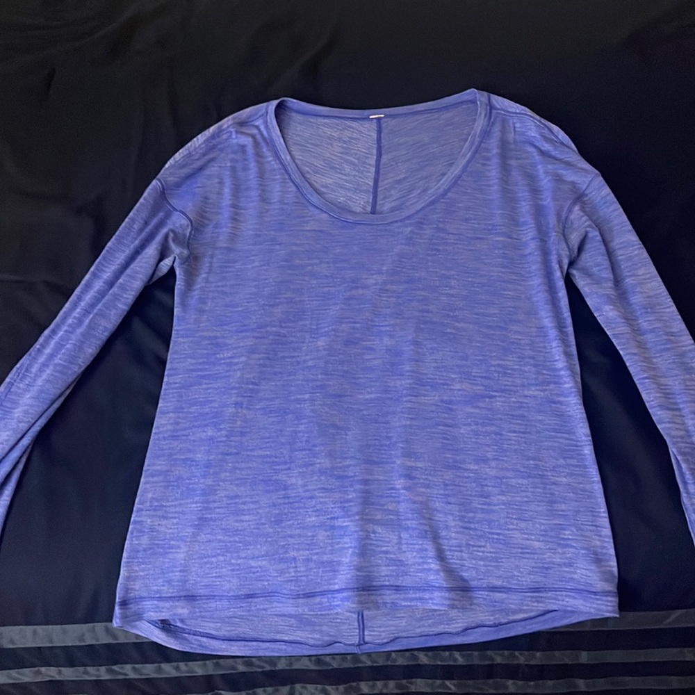 Lululemon Blue Long Sleeve With Optional Thumb Holes